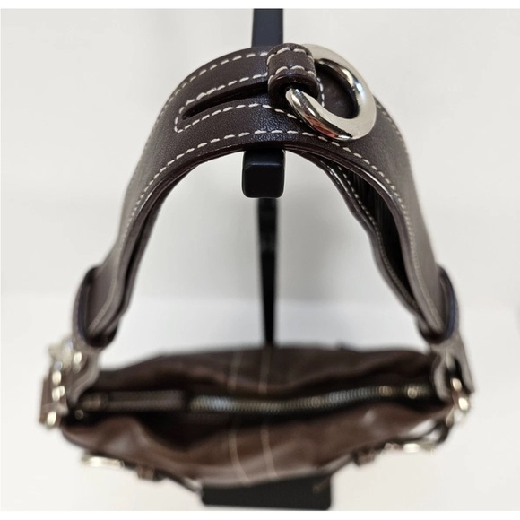 Coach Chocolate Brown Leather Shoulder Bag - Picture 4 of 16